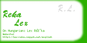 reka lex business card
